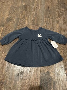 NWT Navy Blue Baby Dress with Dove Applique 6 months